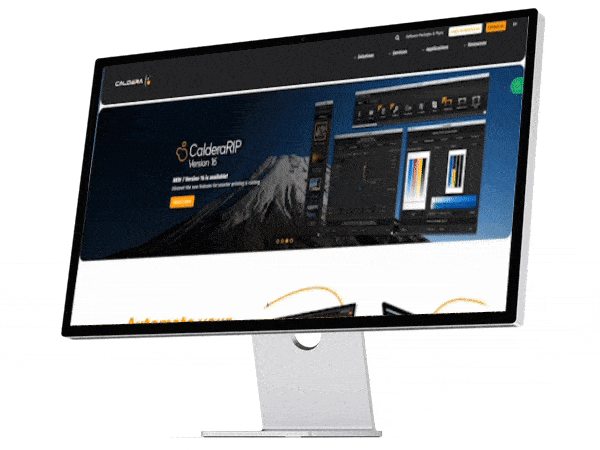 GIF scroll novo sítio Web Caldera