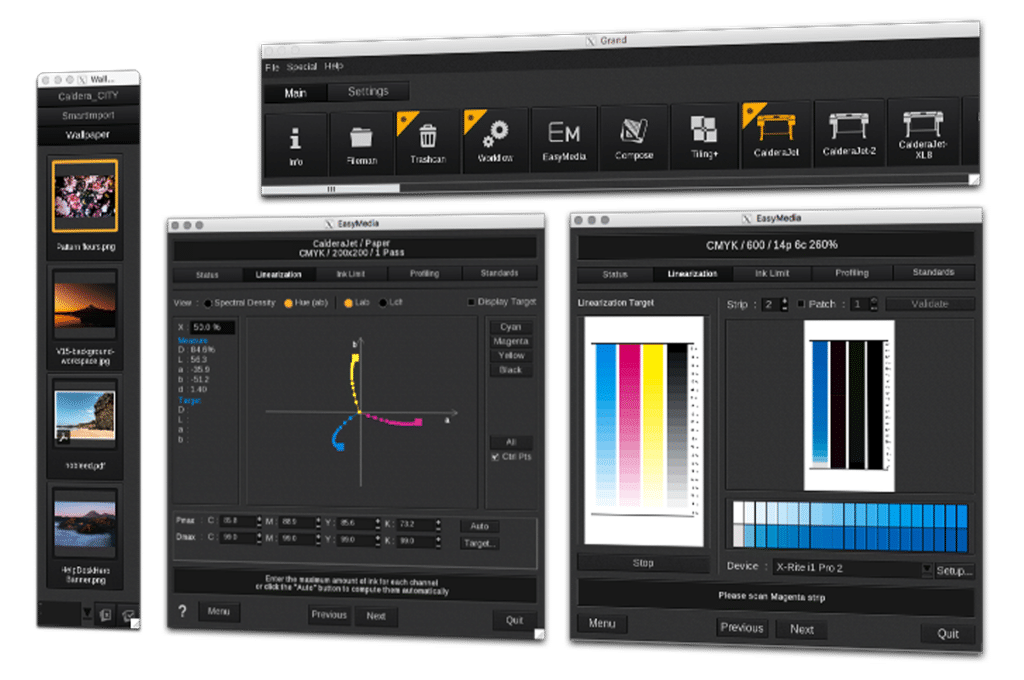 EasyMedia is the color management module in CalderaRIP