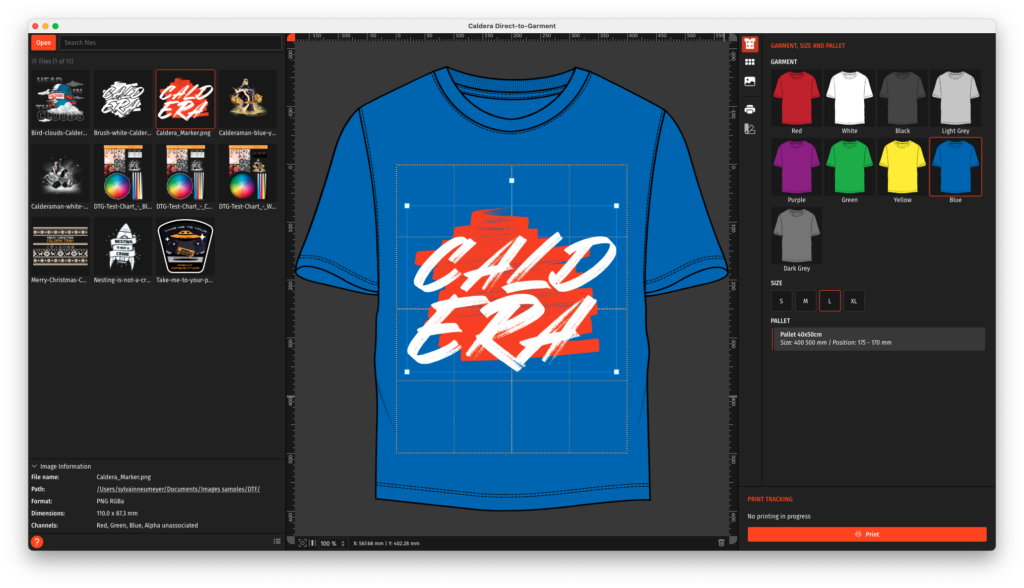 Interface Caldera Direct-to-Garment