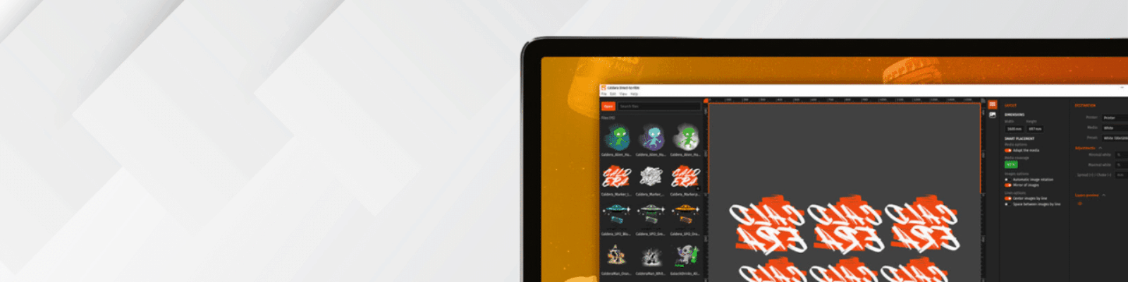 Caldera User Interface Discover Caldera Direct-to-Film User Interface