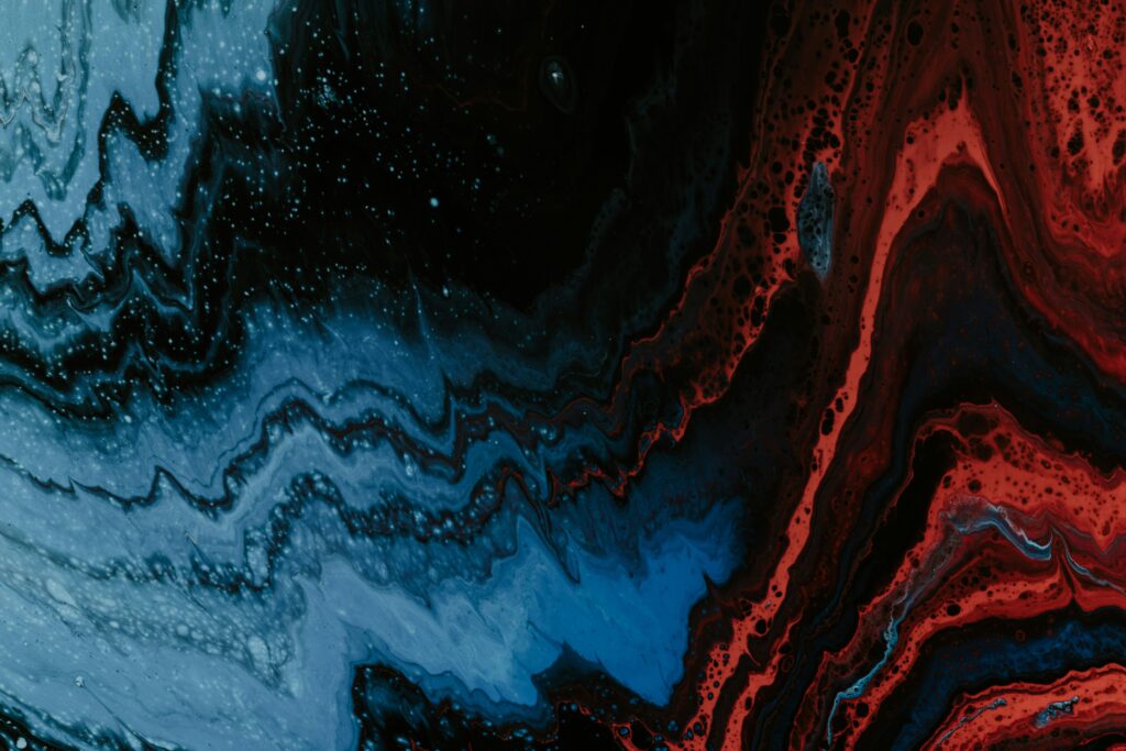 Blue and red lava