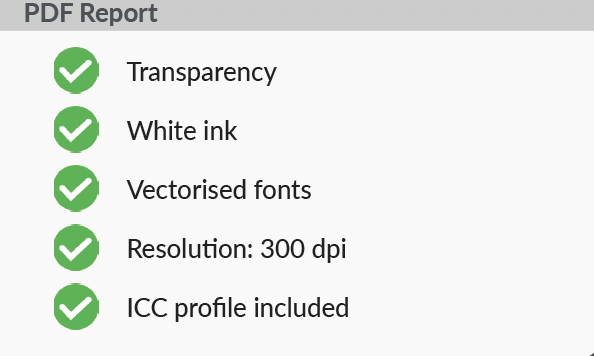 Preflighting report 